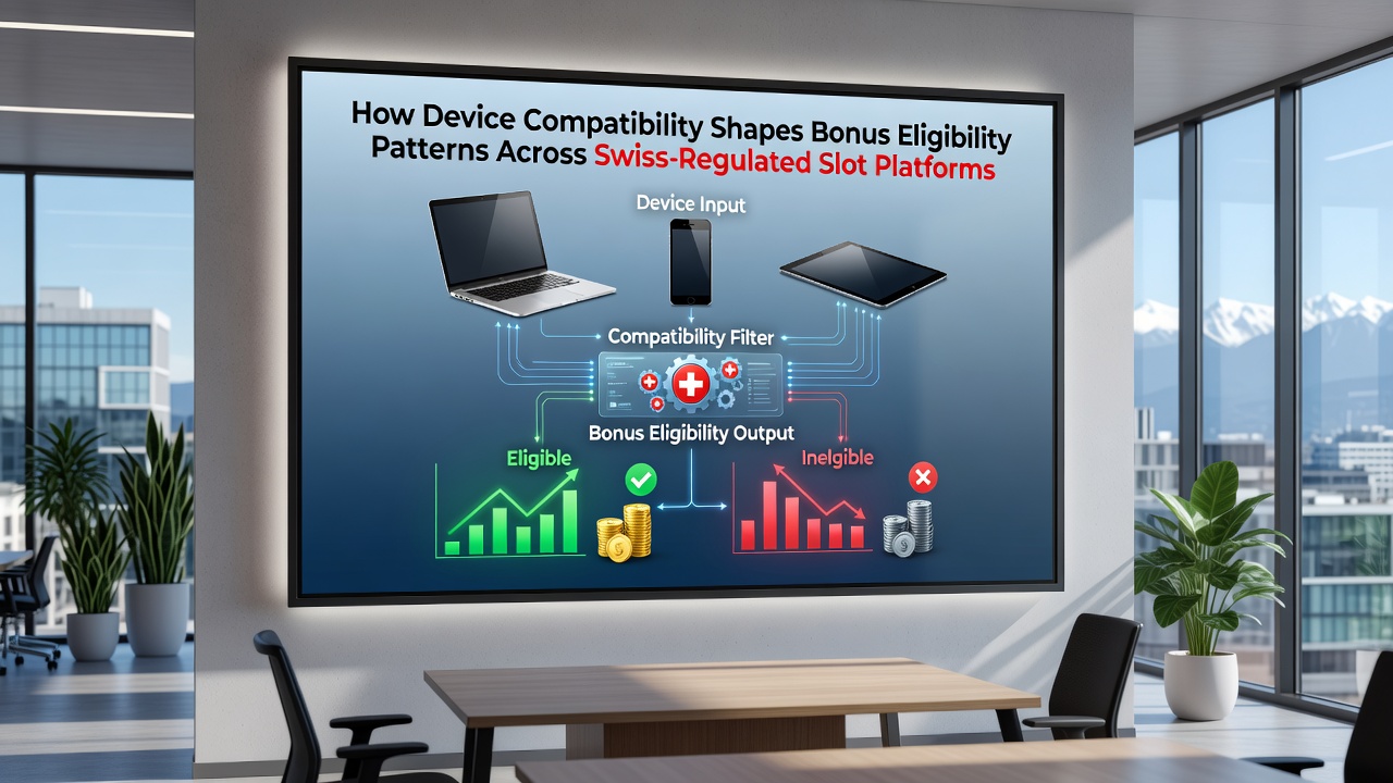 Data visualization of bonus eligibility rates segmented by device type and operating system version on Swiss slot platforms